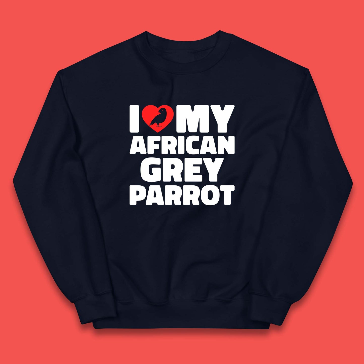 I Love My African Grey Parrot Pet Bird Lovers Parrot Lovers Kids Jumper