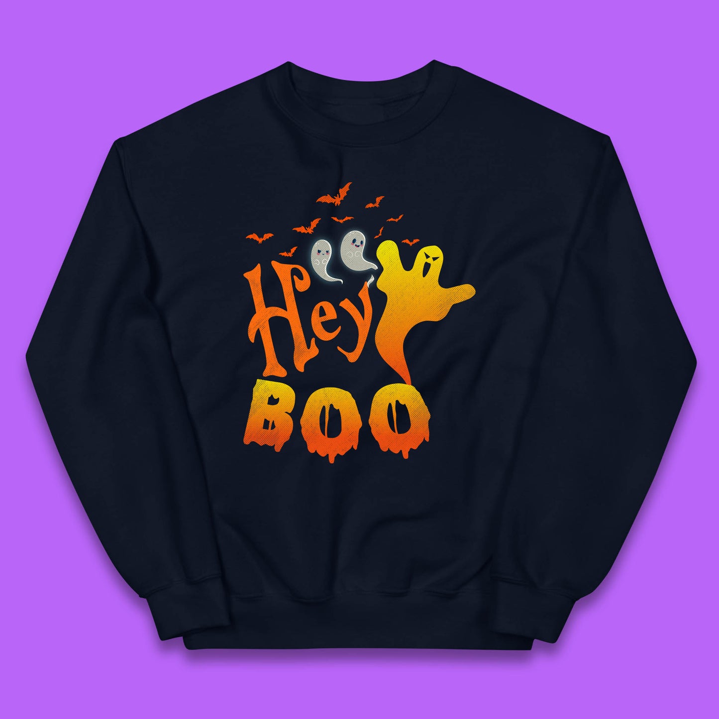 Whispers in the Moonlit Night Hey Boo Horror Scary Costume Halloween Boo Wear Kids Jumper