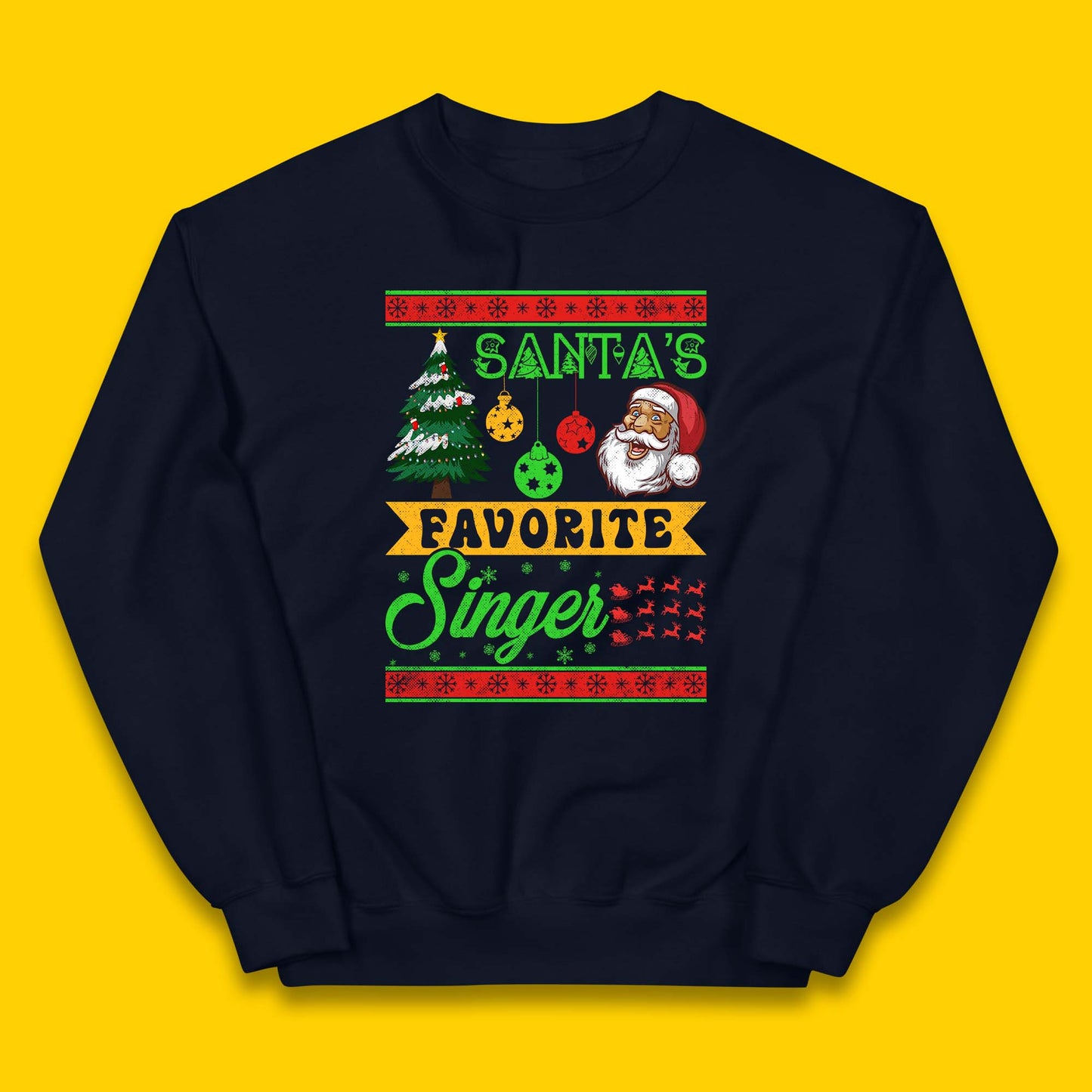 Santa's Favorite Singer Christmas Kids Jumper