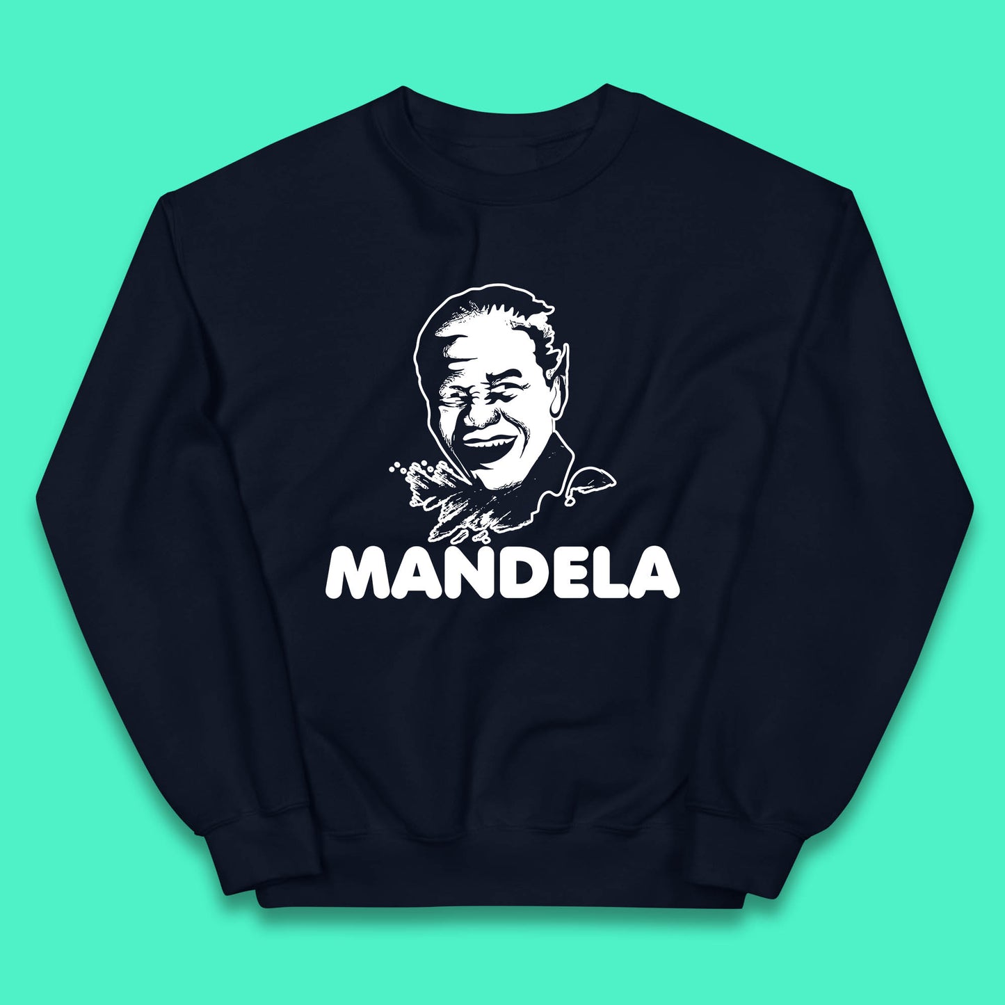 Mandela Portrait Art Black Lives Matter Nelson Mandela International Day Kids Jumper
