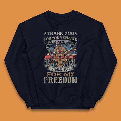 Thank You For My Freedom Kids Jumper