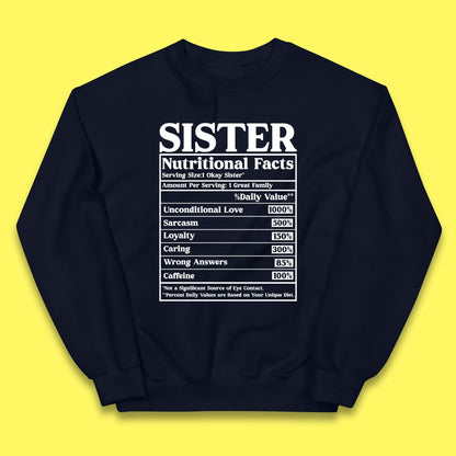 Sister Nutrition Facts Kids Jumper