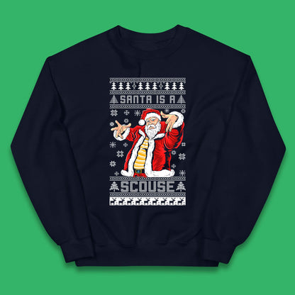 Santa Is A Scouse Christmas Kids Jumper