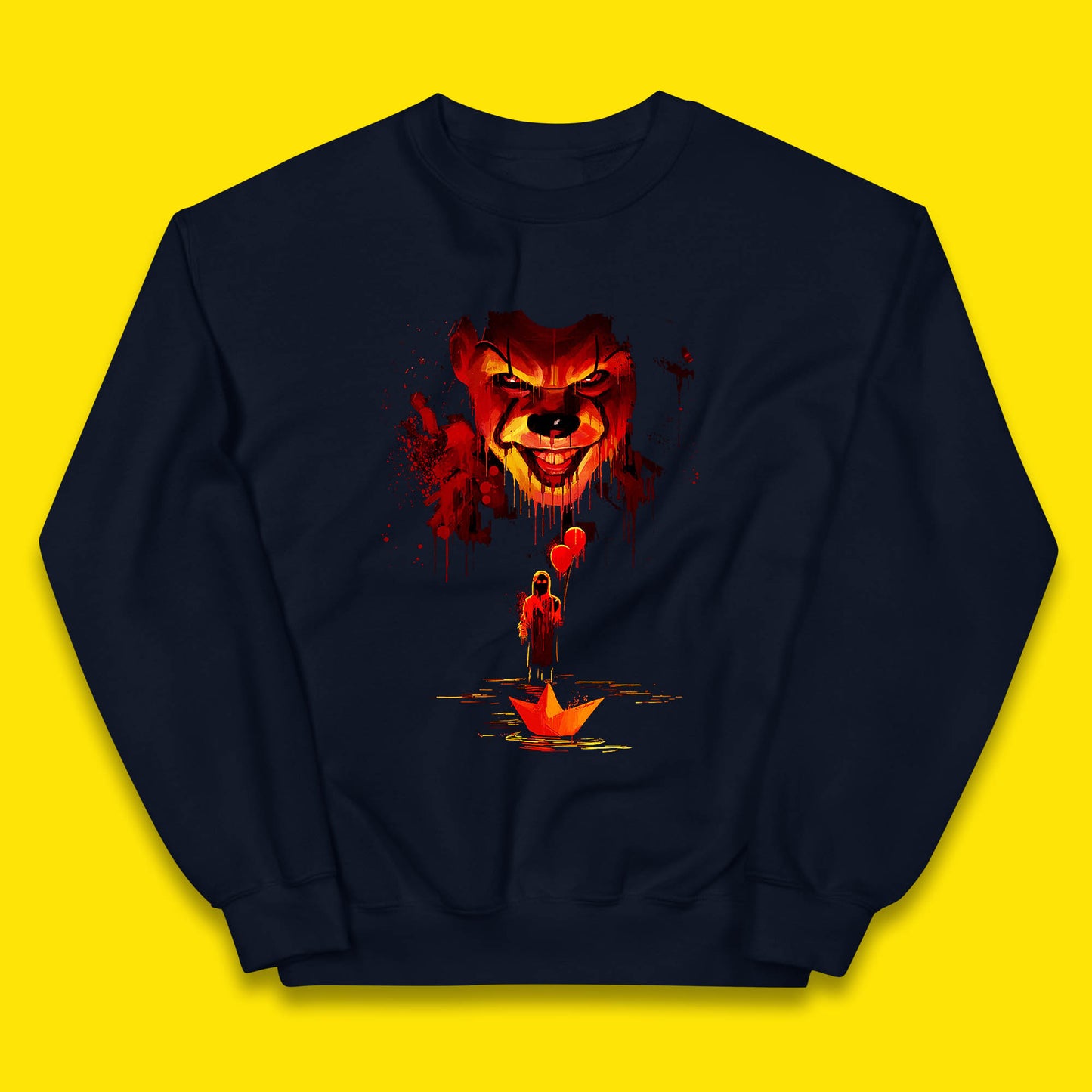 IT Clown Pennywise Halloween Horror Movie Character Serial Killer Clown Costume Kids Jumper