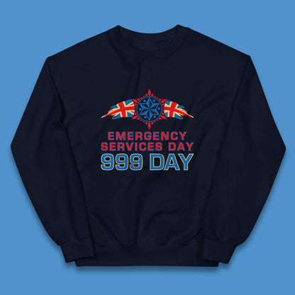 Emergency Services Day 999 Days United Kingdom Emergency Services First Responder Annual Holiday Kids Jumper
