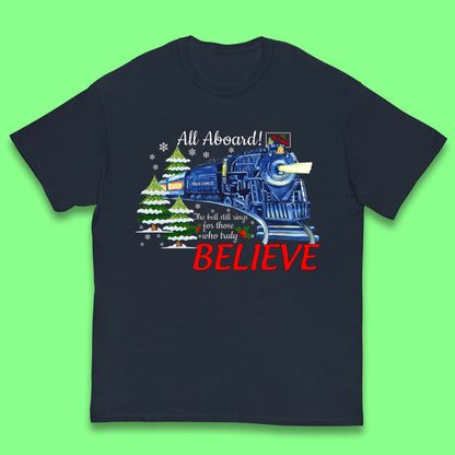All Abroad Believe Christmas Train Kids T-Shirt