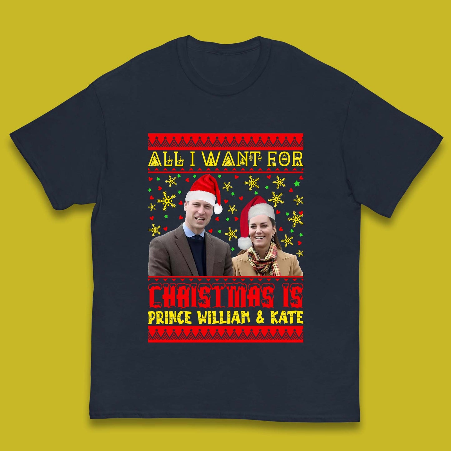 Prince William & Kate Christmas Kids T-Shirt