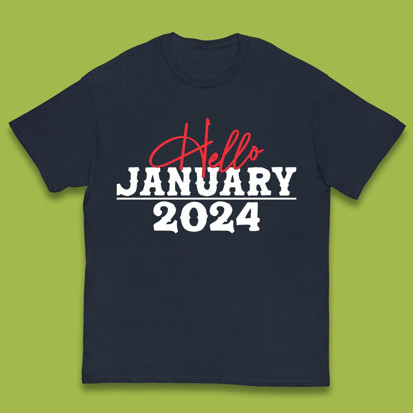 Hello January 2024 Kids T-Shirt