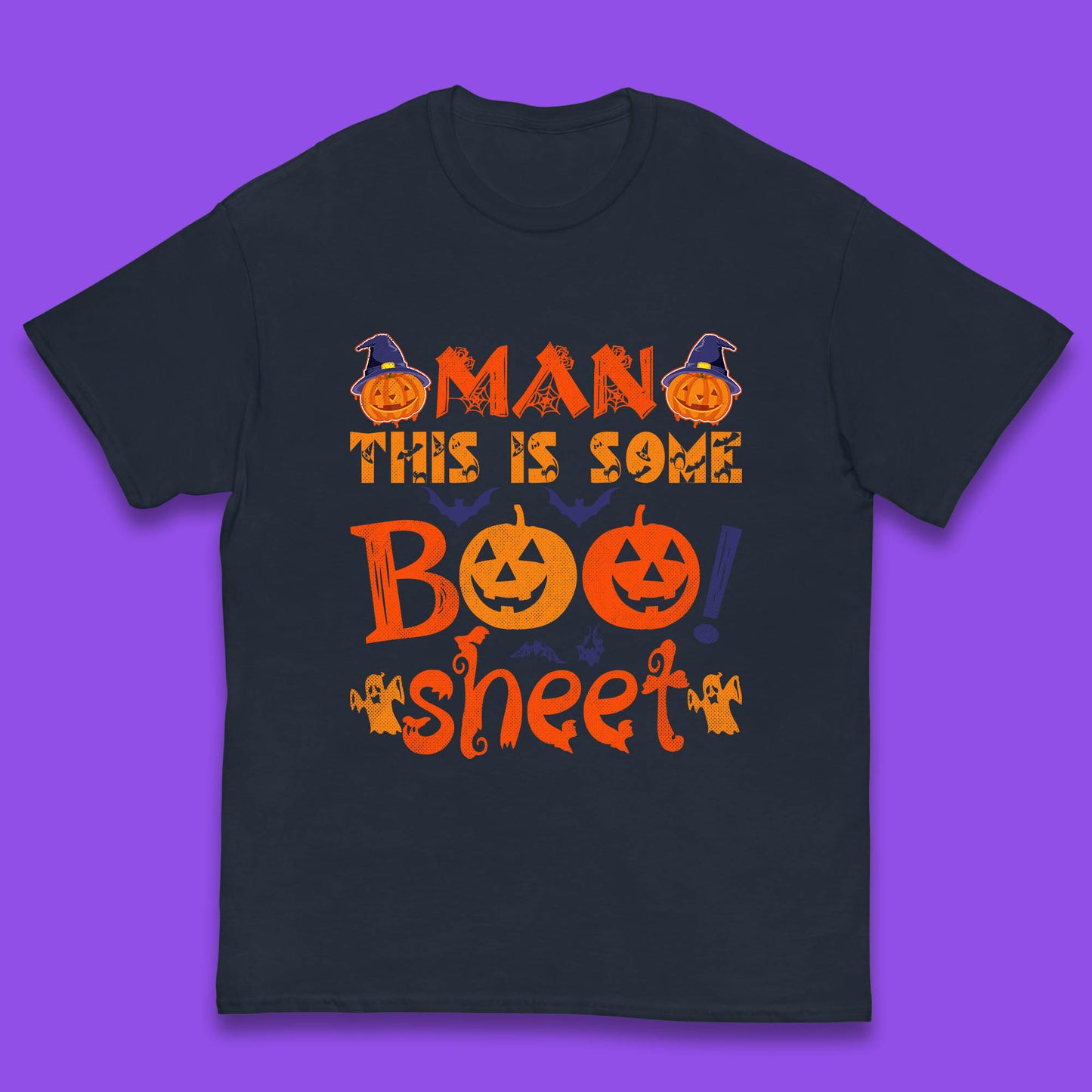 Man This Is Some Boo Sheet Funny Ghost Halloween Costume Kids T Shirt
