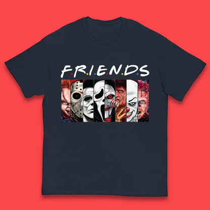 Halloween Friends Horror Movie Characters Killers Scary Friends Kids T Shirt
