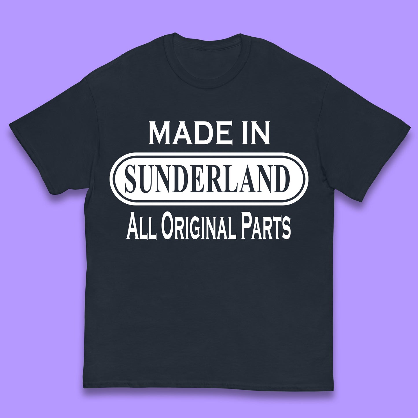 Made In Sunderland All Original Parts Vintage Retro Birthday Port City In Tyne And Wear, England Gift Kids T Shirt