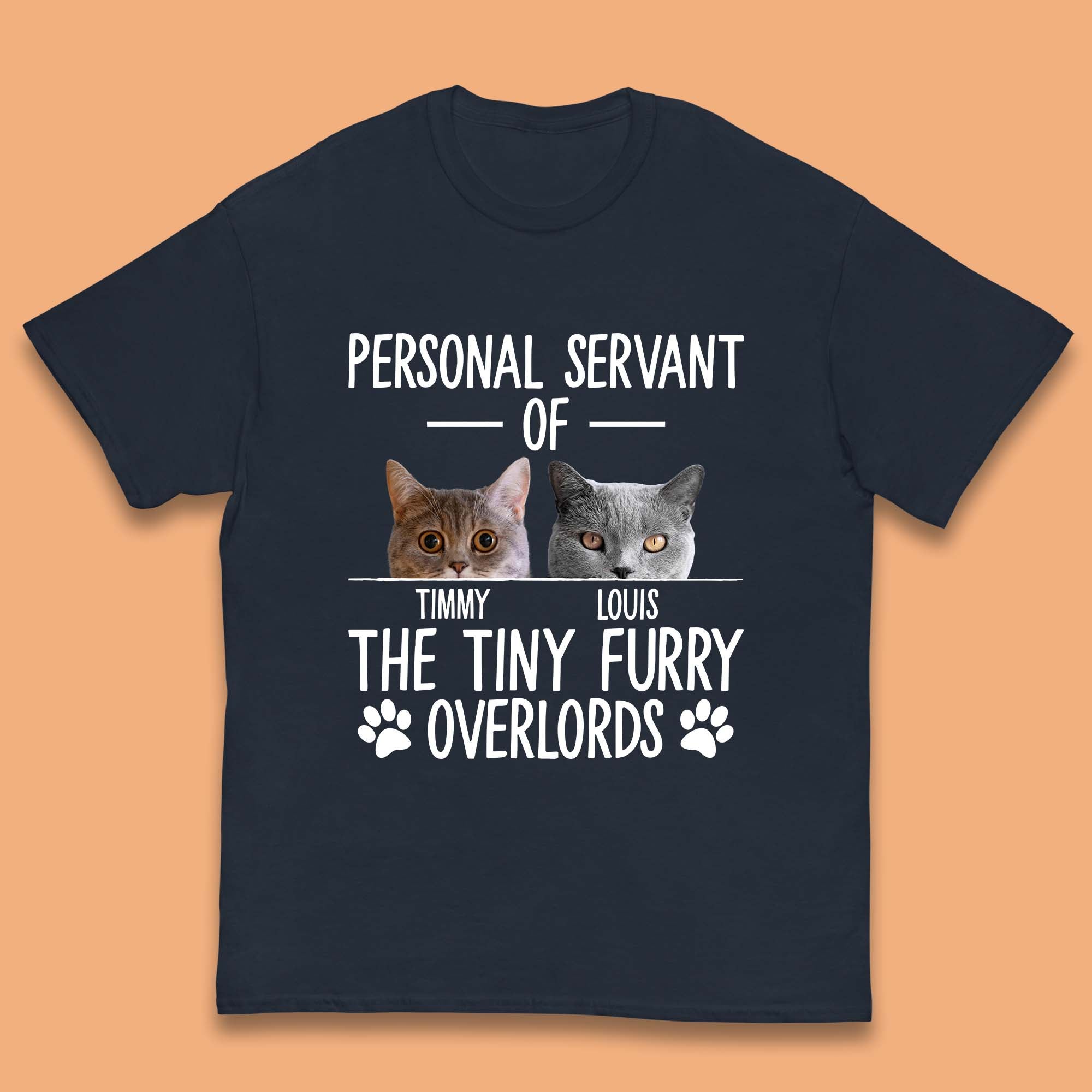 Personalised Servant Of The Tiny Furry Overlords Kids T-Shirt