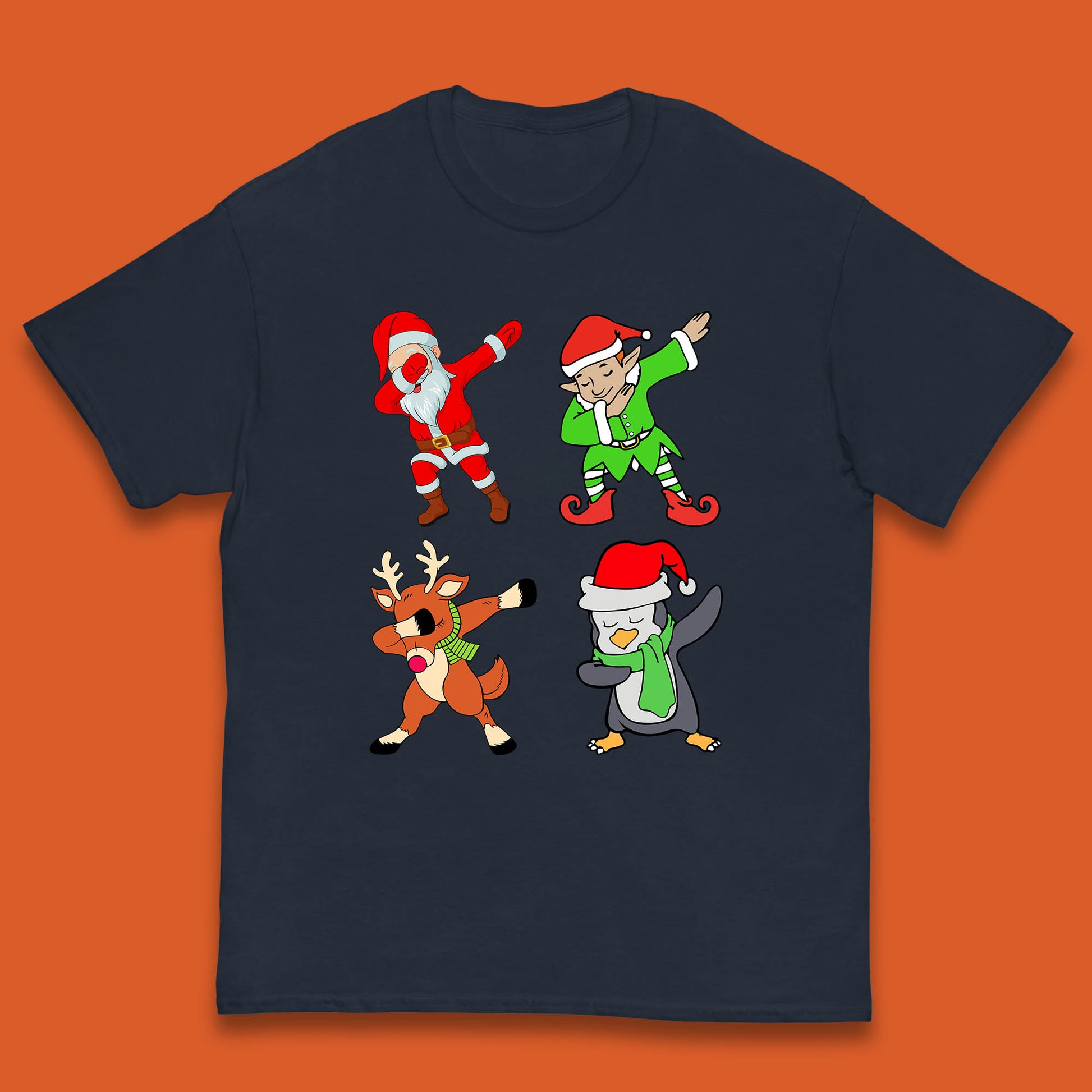 santa claus & friends dabbing t shirt