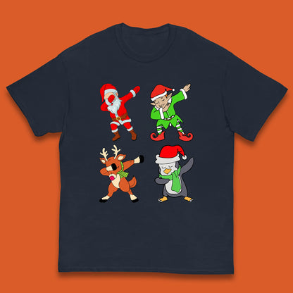 santa claus & friends dabbing t shirt