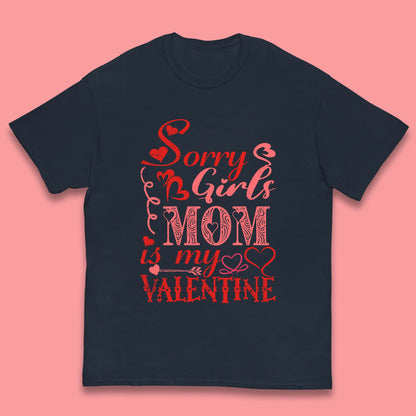Mom Is My Valentine Kids T-Shirt