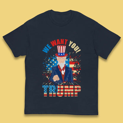 Uncle Sam We Want You Trump Make America Great Again Donald Trump Kids T Shirt