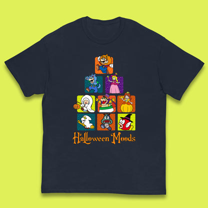 Super Mario Halloween Moods Nintendo Super Mario Game Characters Horror Halloween Spooky Mario Season Kids T Shirt