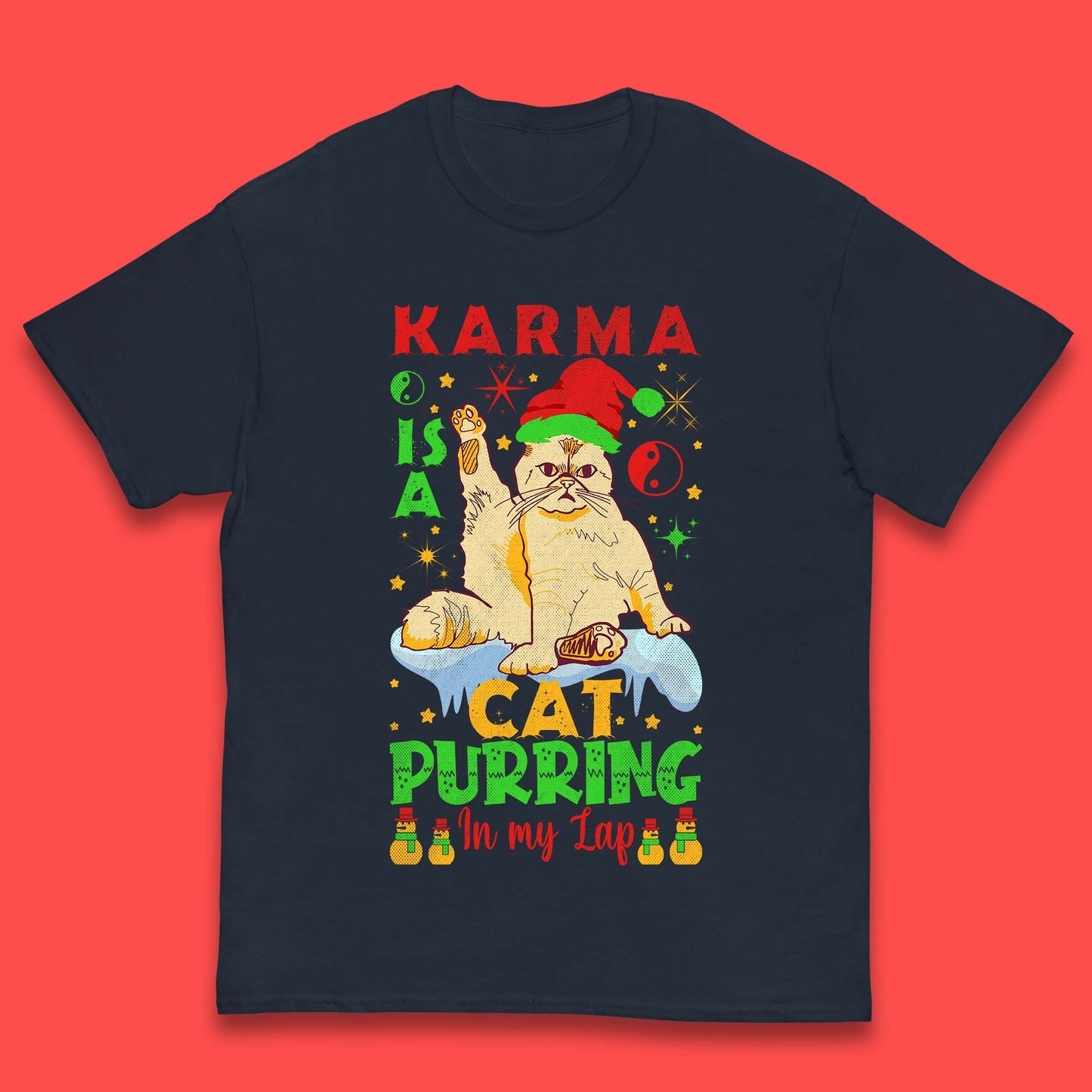 Christmas Karma Is A Cat Kids T-Shirt
