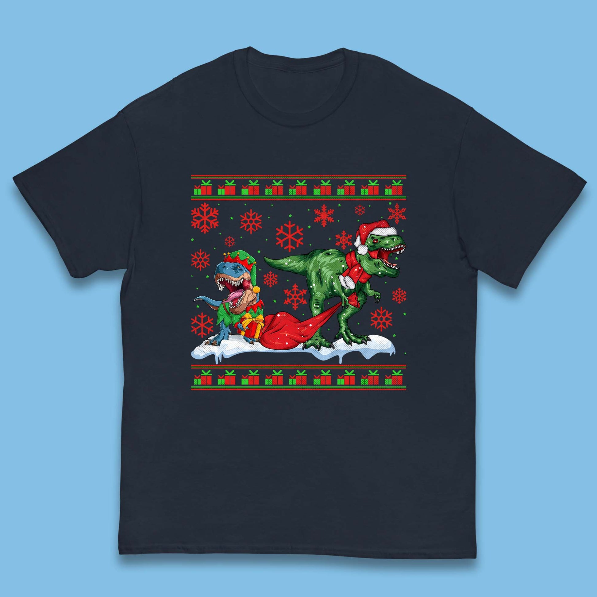 santa & elf costume t shirt