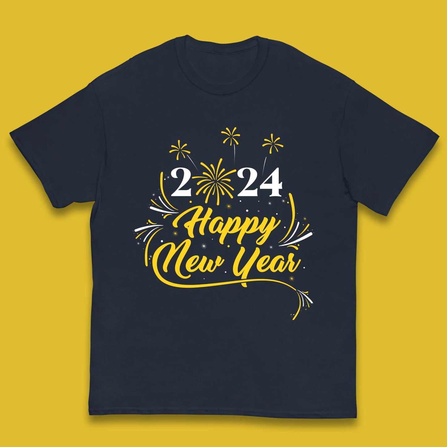 2024 Happy New Year Fireworks Kids T-Shirt