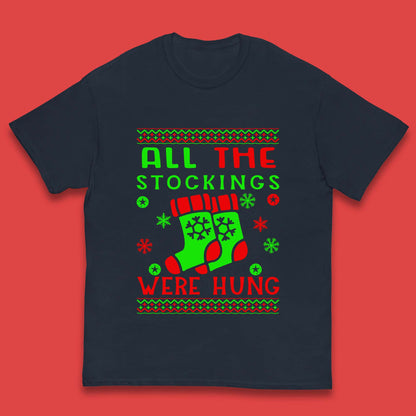 christmas socks all the stocking were hung t shirt