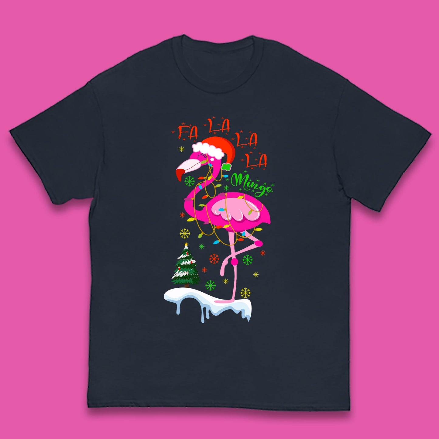 flamingo christmas t shirt