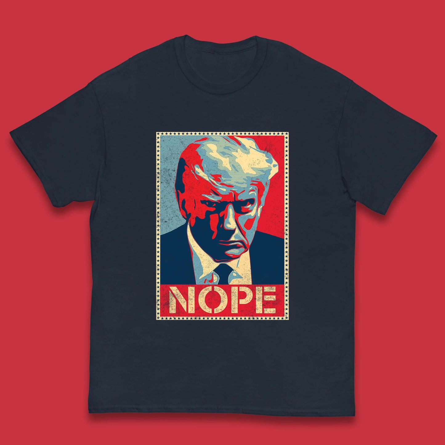 Donald Trump Nope Mugshot Funny Political Obama Hope Anti Trump Kids T Shirt