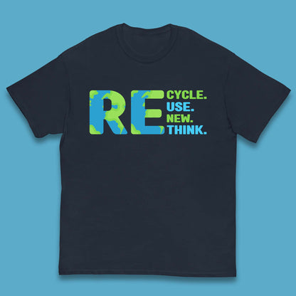 Recycle Reuse Renew Rethink Earth Day Environmental Activism  Kids T Shirt