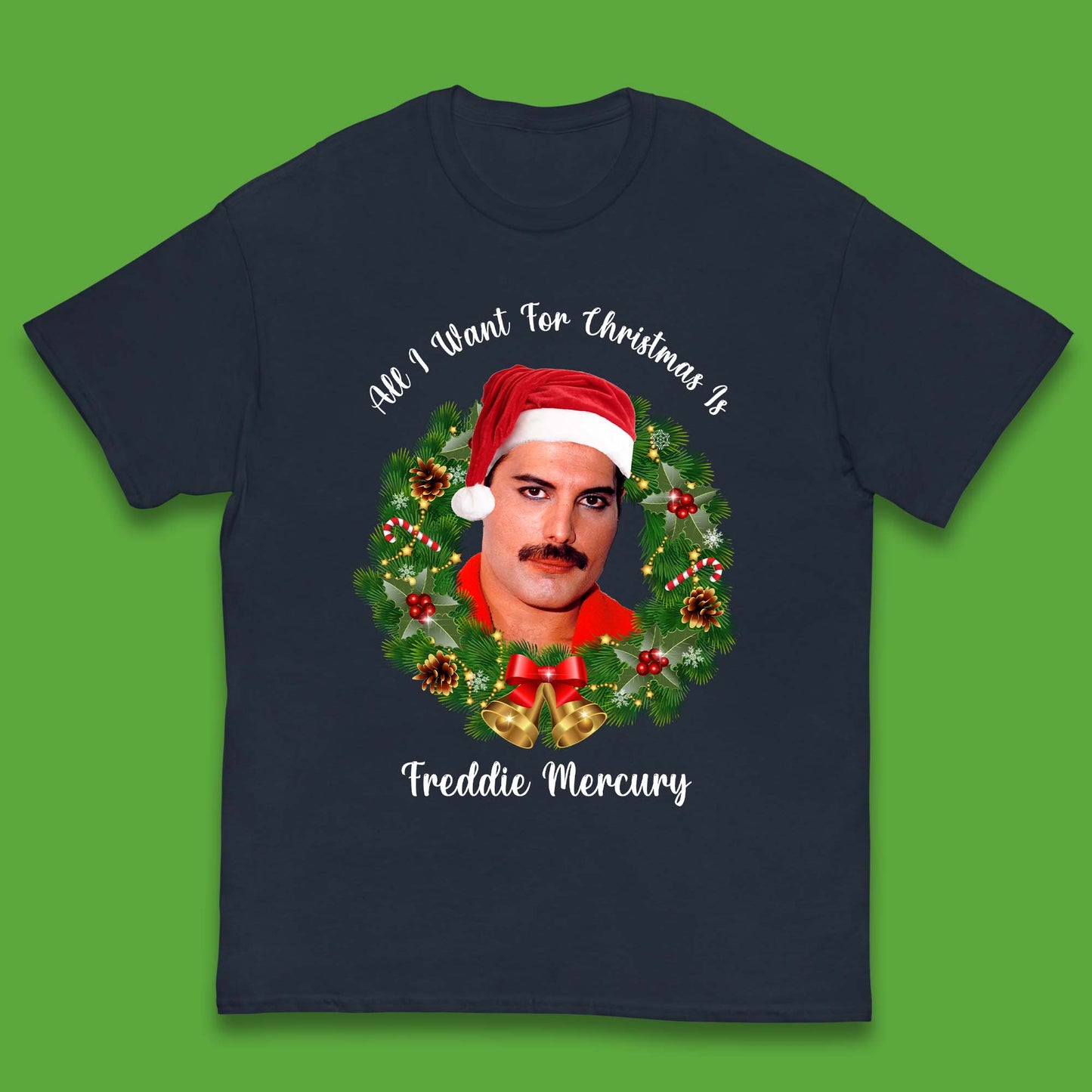 Freddie Mercury Christmas Kids T-Shirt