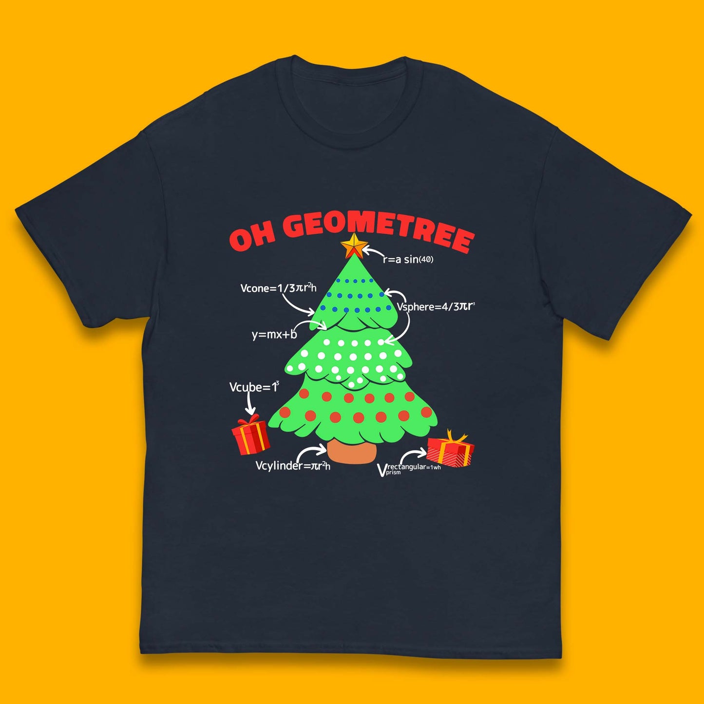 oh geometree christmas tree math geometry t shirt