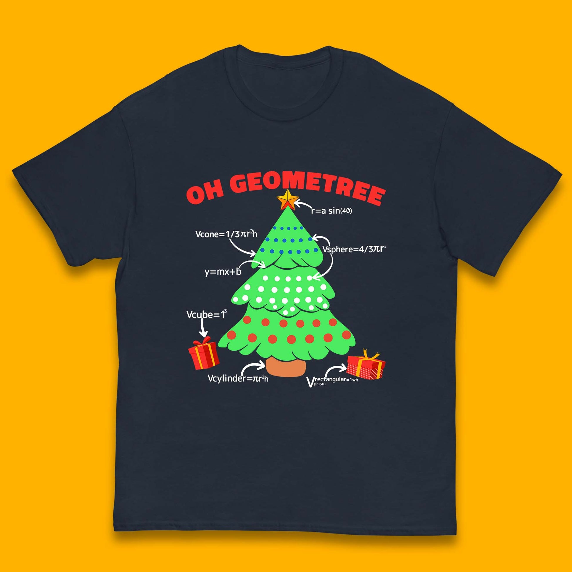oh geometree christmas tree math geometry t shirt