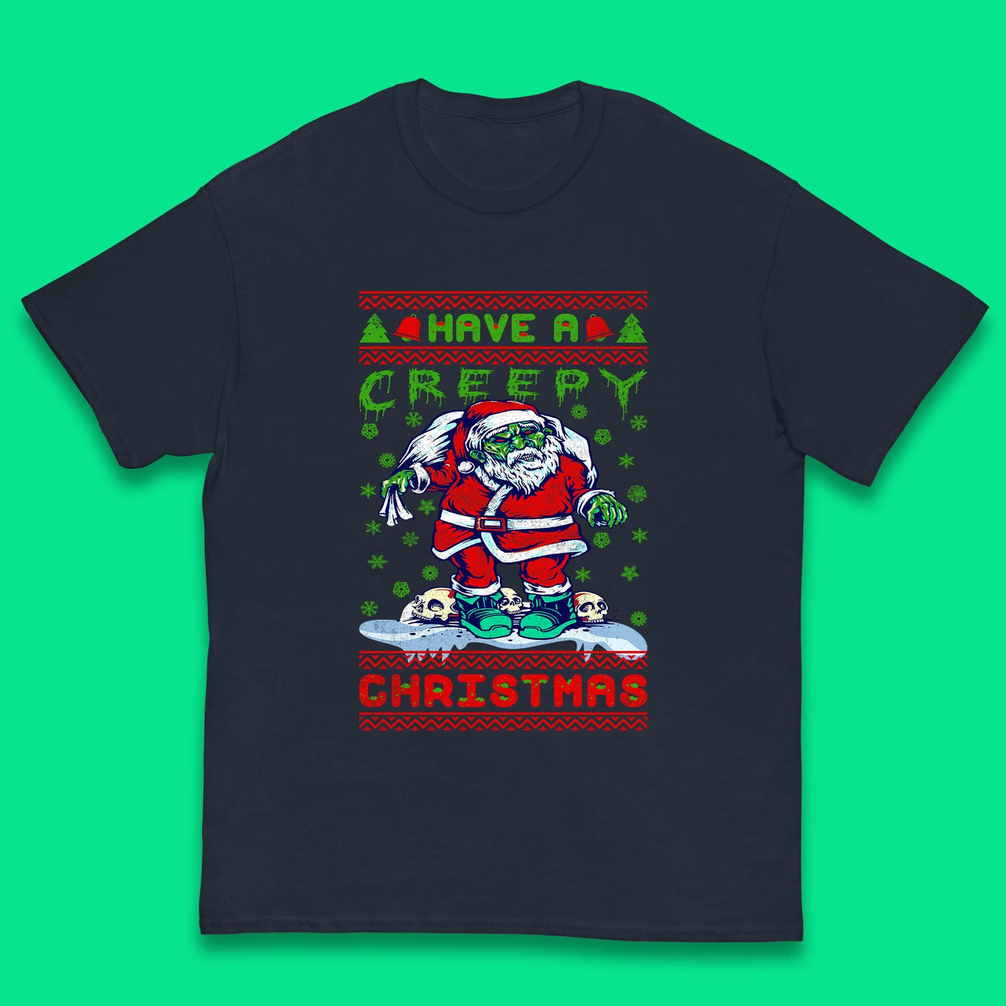 zombie santa claus t shirt