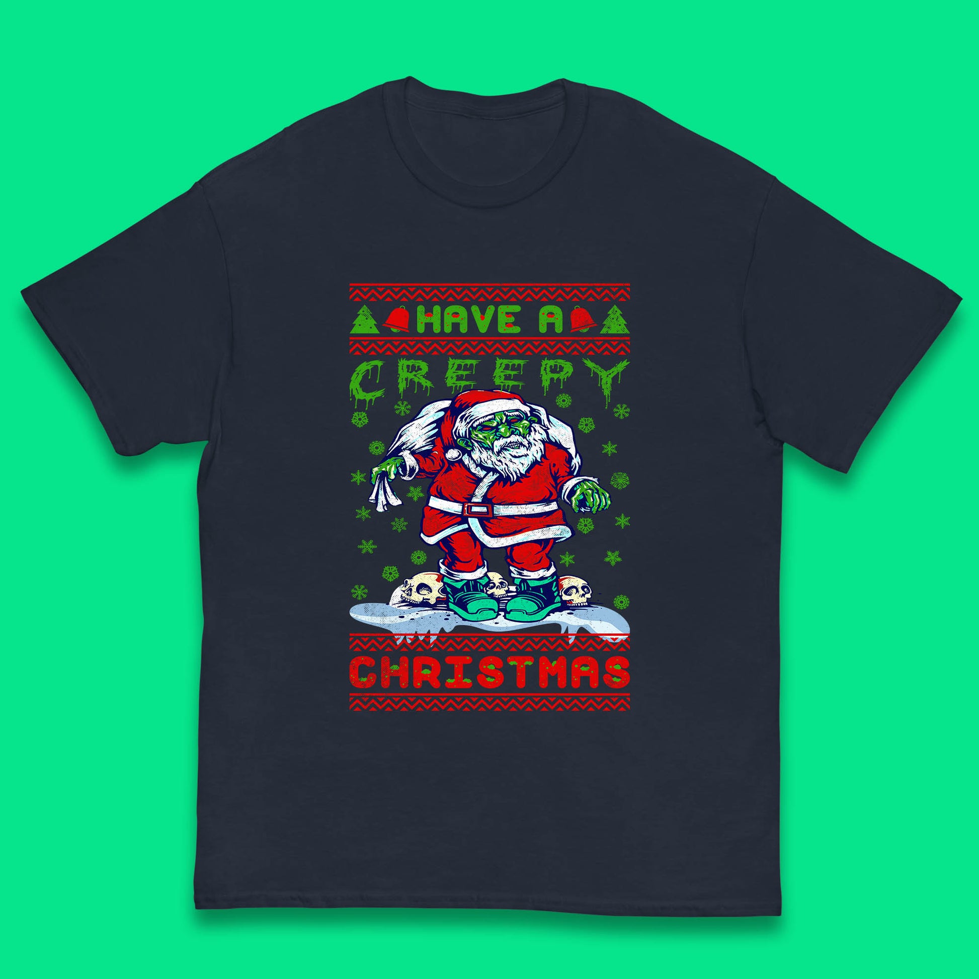 zombie santa claus t shirt