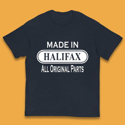 Made In Halifax All Original Parts Vintage Retro Birthday Town in  West Yorkshire, England Gift Kids T Shirt