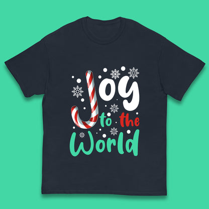 joy to the world christmas candy cane t shirt
