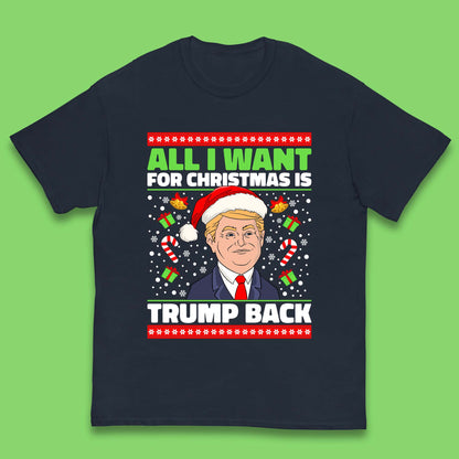 Trump Back Christmas Kids T-Shirt
