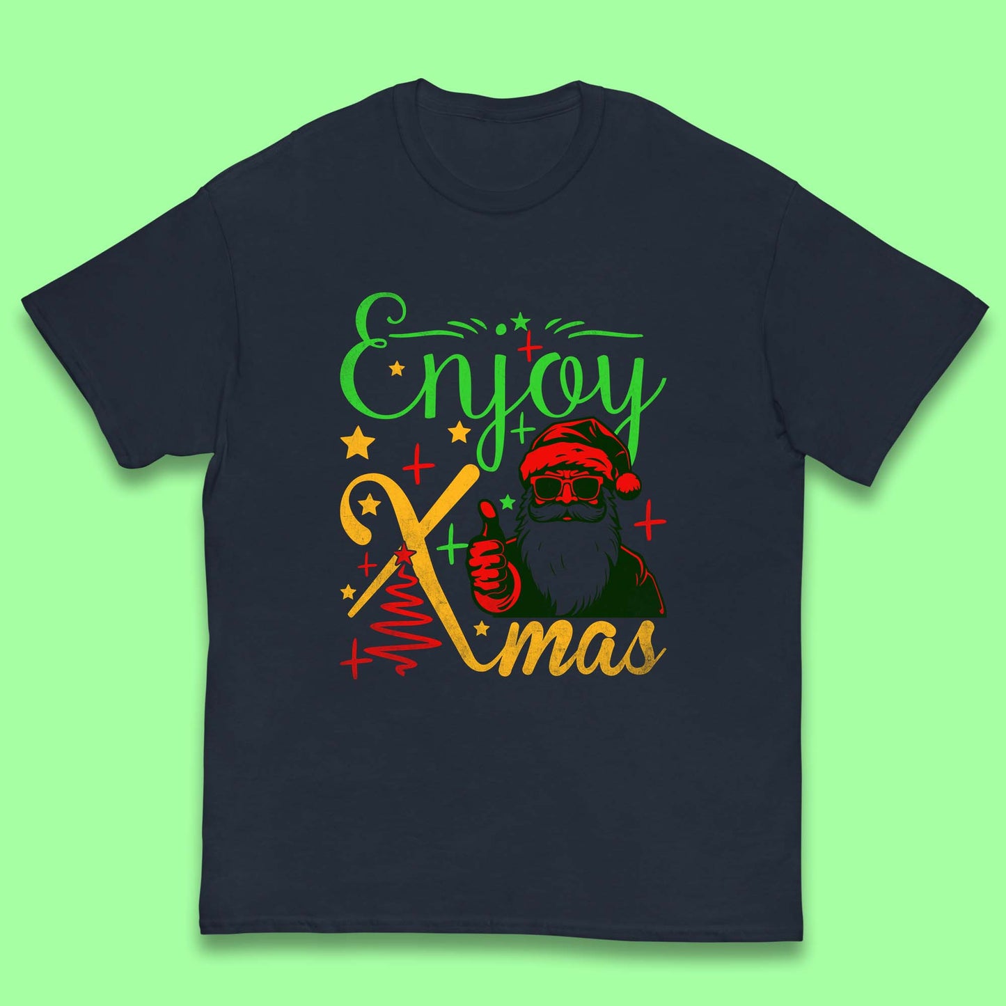 santa claus thumbs up christmas t shirt