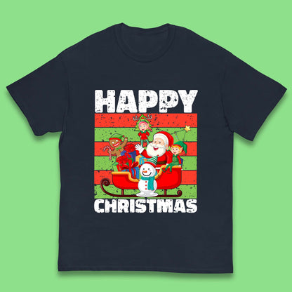 santa and friends on sleigh christmas t shirt