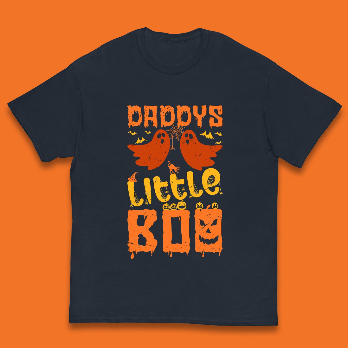 Daddy's Little Boo Funny Halloween Little Boo Ghost Kids T Shirt