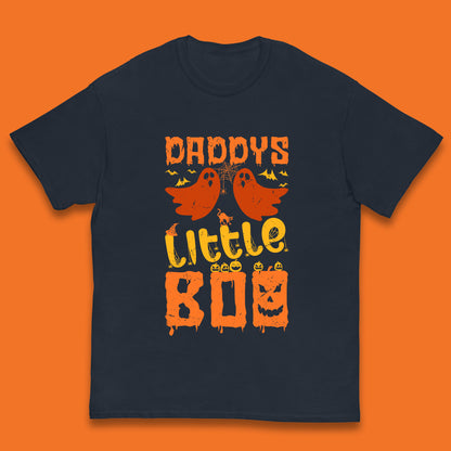 Daddy's Little Boo Funny Halloween Little Boo Ghost Kids T Shirt