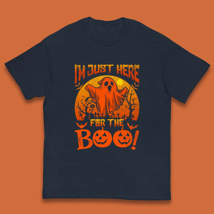 I'm Here For The Boo Halloween Horror Scary Boo Ghost Spooky Season Kids T Shirt
