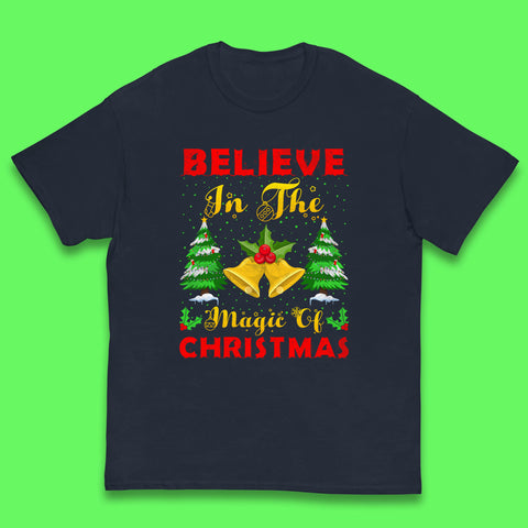 Believe In The Magic Of Christmas Funny Xmas Holiday Festive Kids T Shirt
