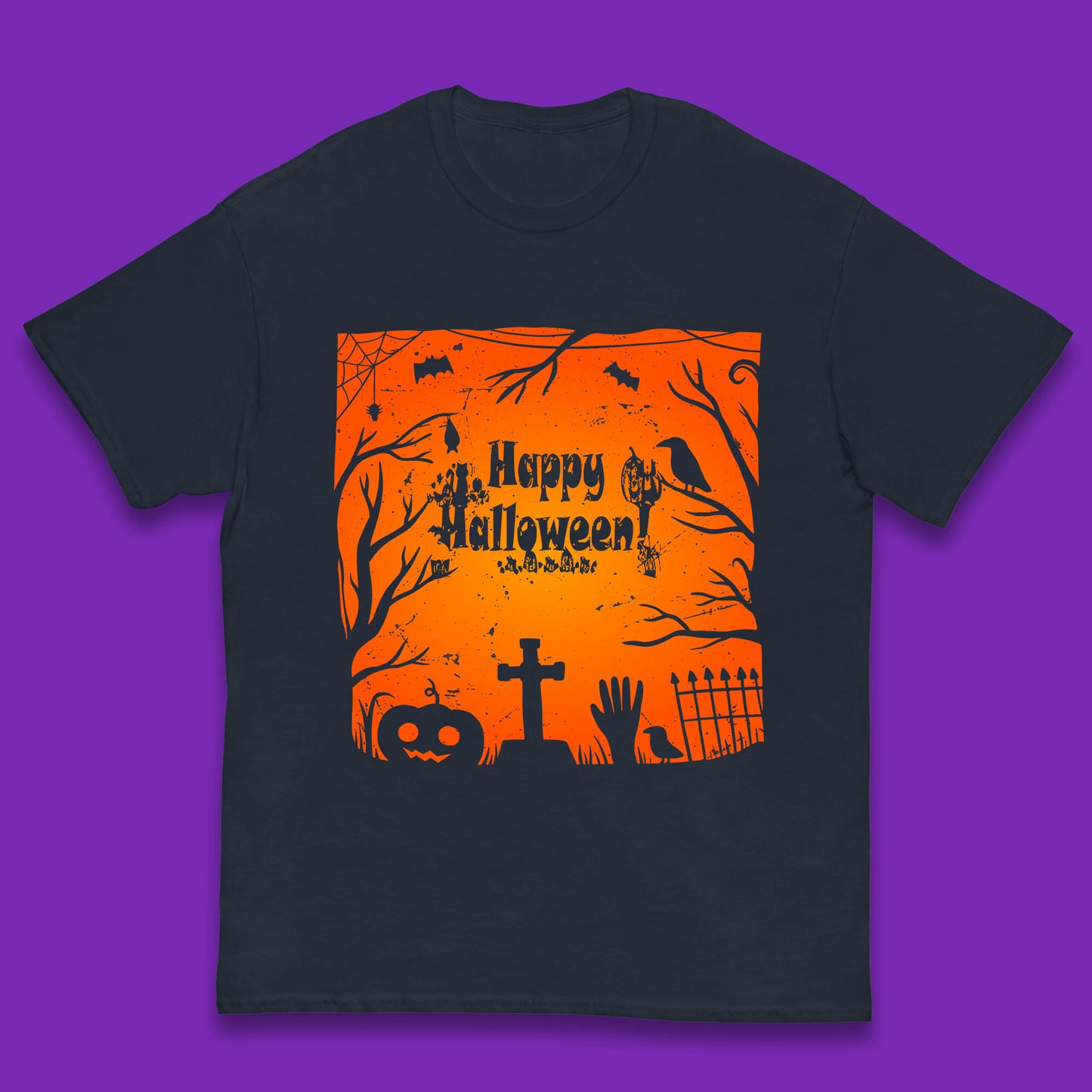 Happy Halloween Witch Hand Cross Sign Scary Pumpin Spooky Terrific Halloween Night Kids T Shirt