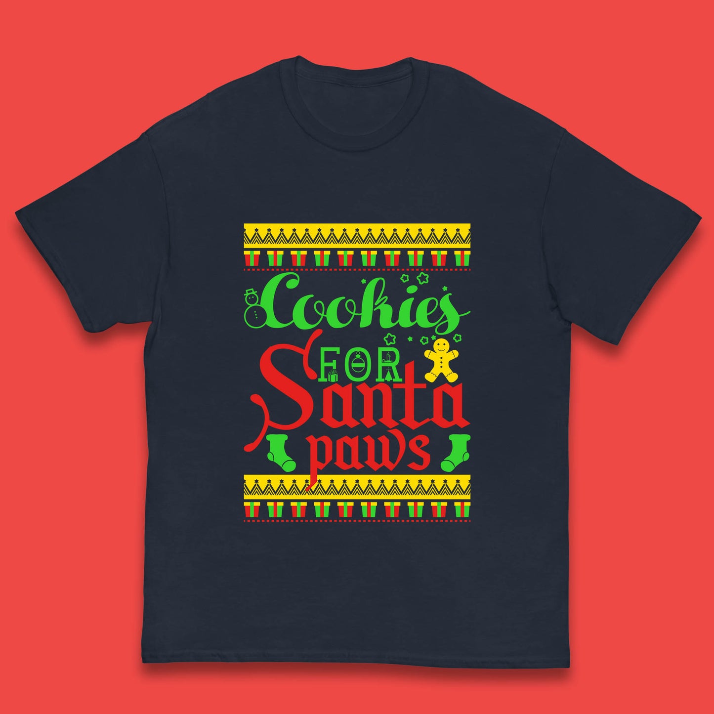 christmas cookies for santa paws t shirt