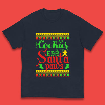 christmas cookies for santa paws t shirt