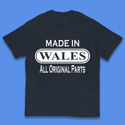Made In Wales All Original Parts Vintage Retro Birthday Country In United Kingdom UK Constituent Country Gift Kids T Shirt