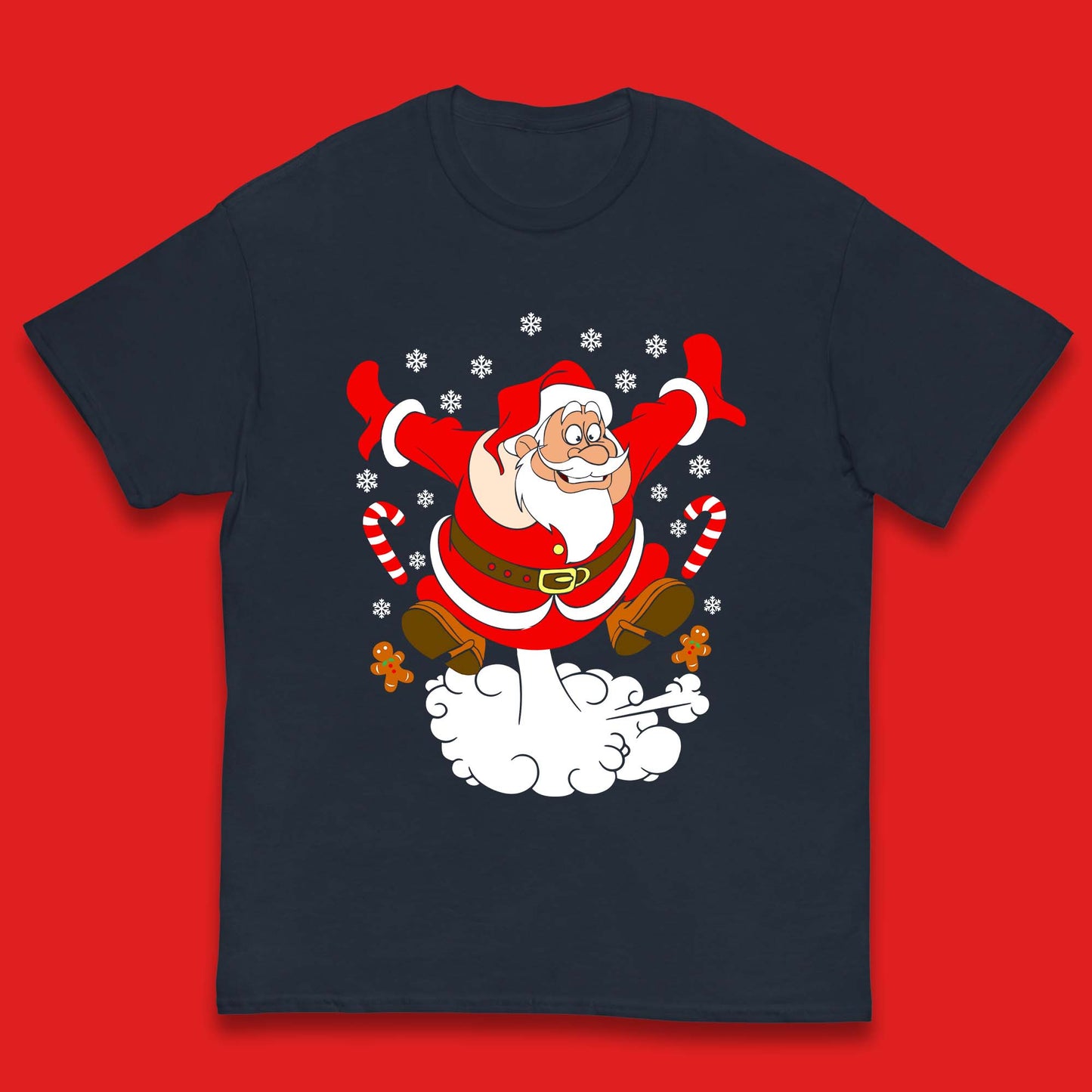 farting santa claus christmas t shirt