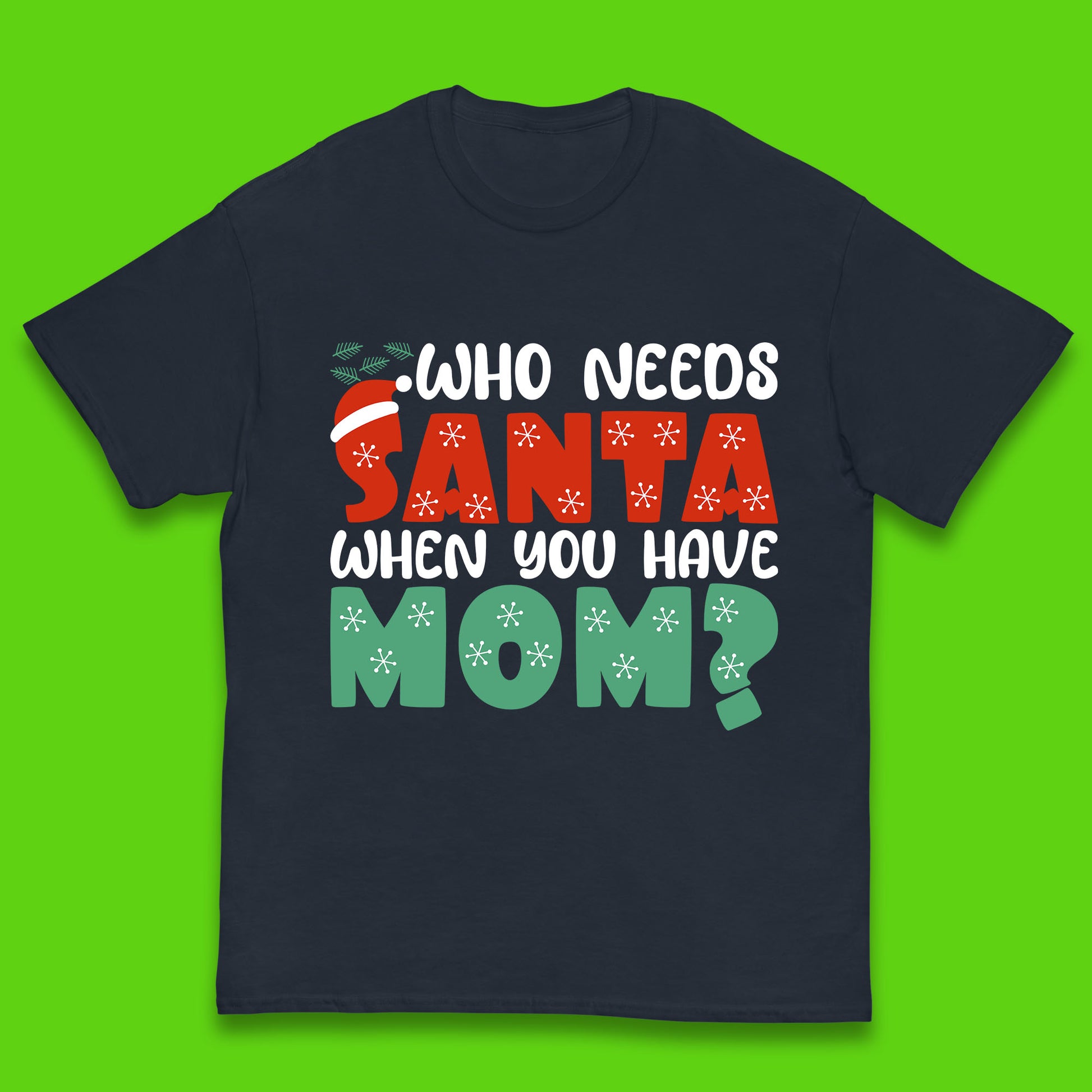 santa mom christmas t shirt