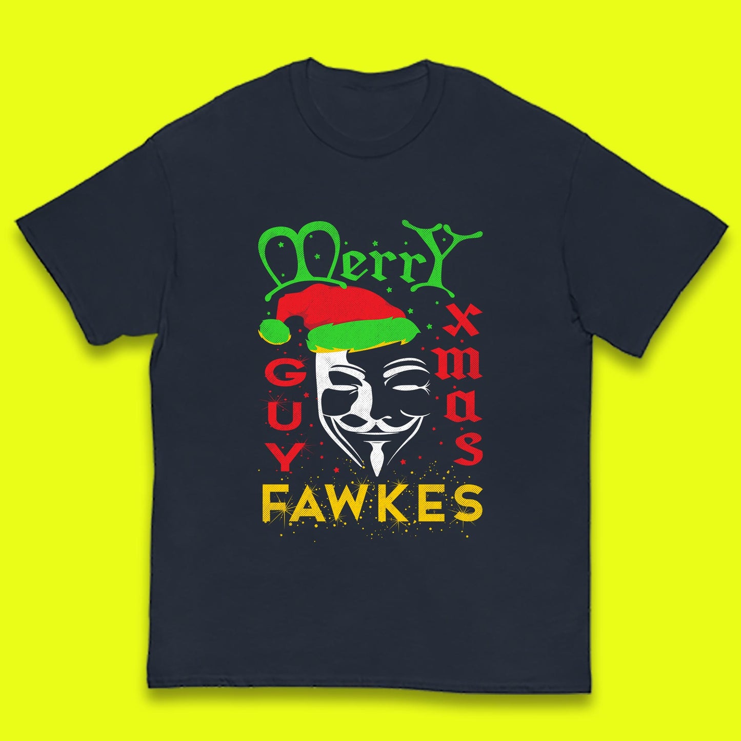 anonymous mask christmas t shirt