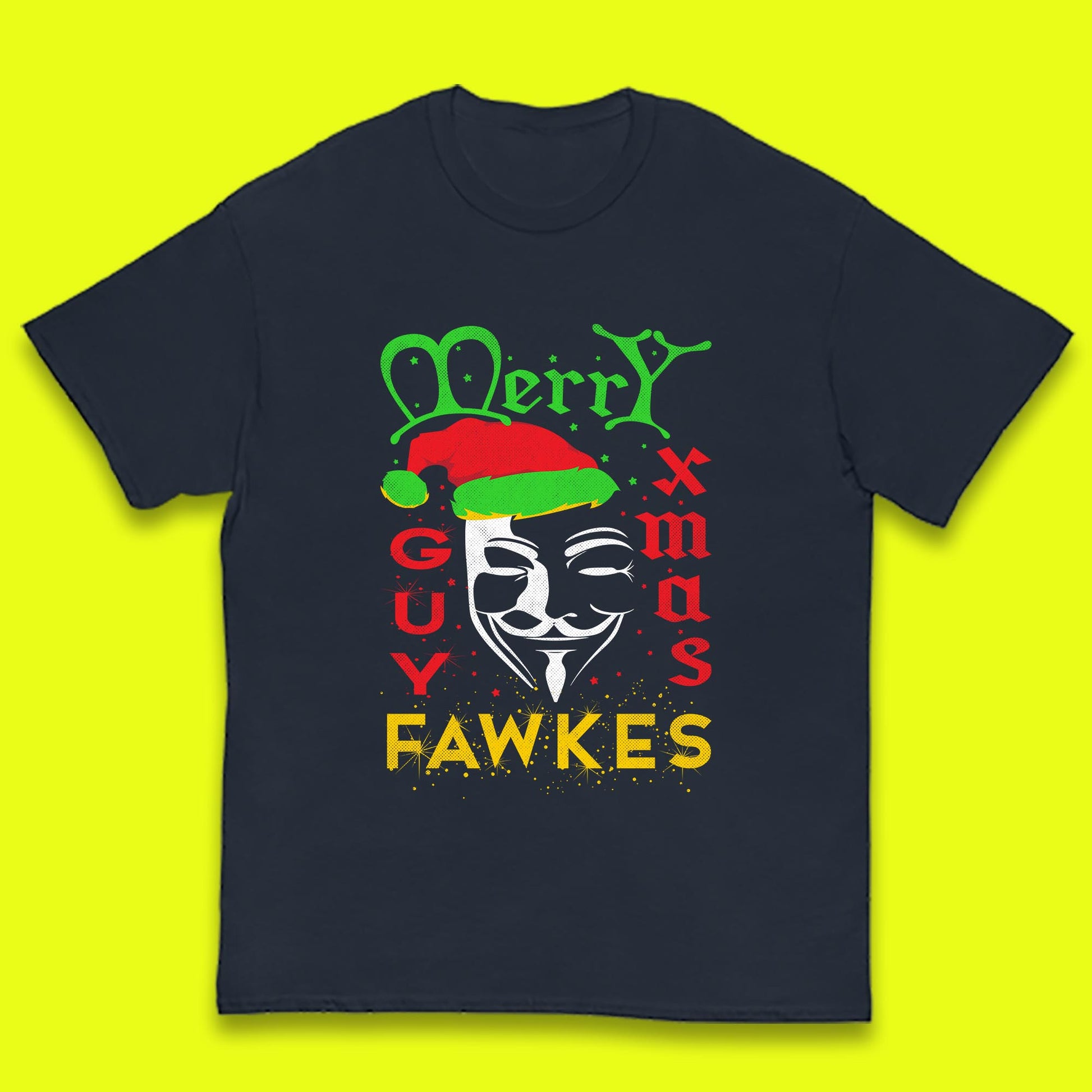 anonymous mask christmas t shirt